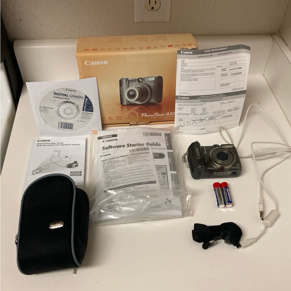 Canon Powershot A590 IS 8.0 MP 4X Zoom Compact Digital Camera Tested Works